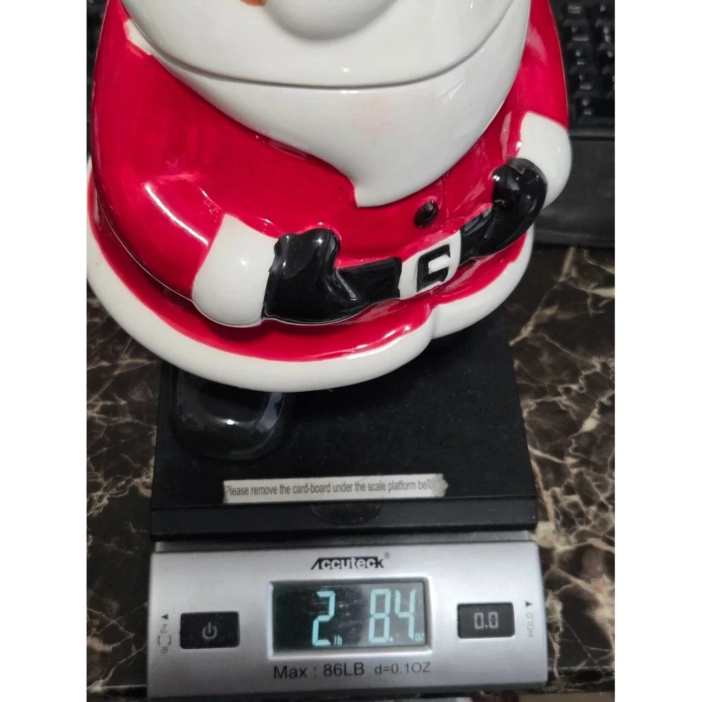 Holiday‎ Time Santa Christmas Cookie Jar Earthenware